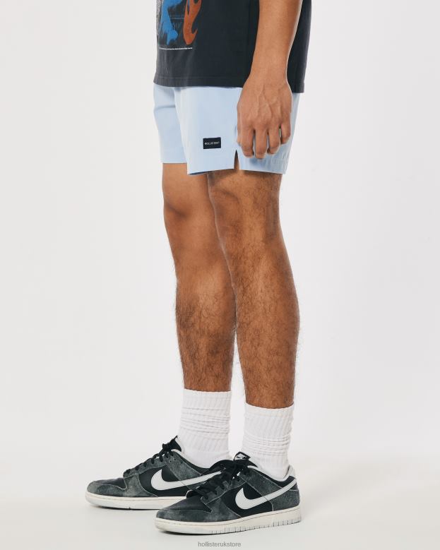 Bottoms Hollister Men Hybrid Shorts 5\\ 488201102 Light Blue